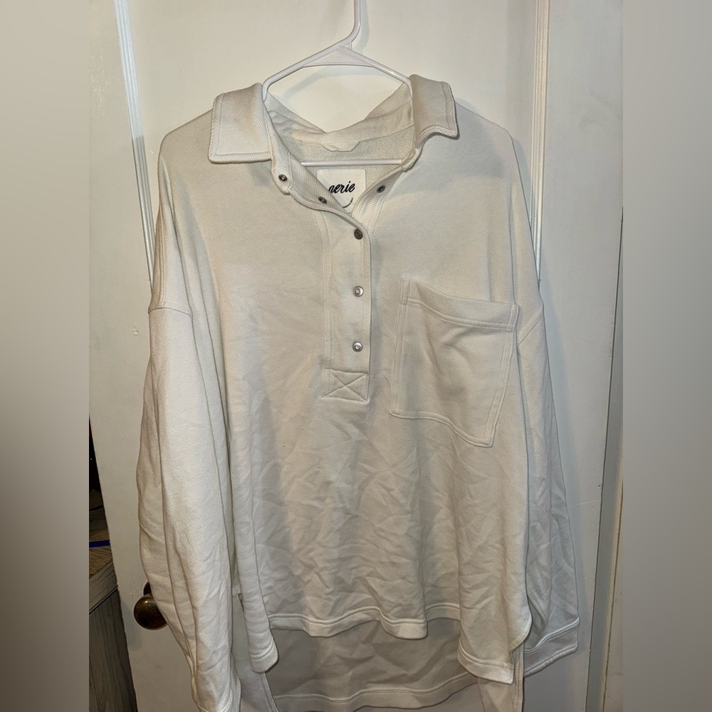 White Long Sleeve Aerie Top